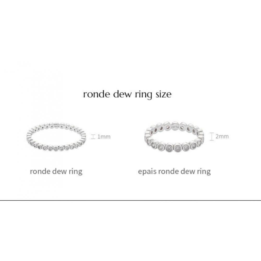 Verte 925 Silver Ronde Dew Ring   cinq.Silver.231