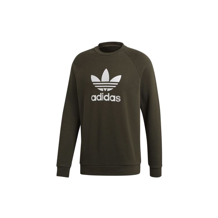 

Adidas Originals Trefoil Crew Neck Sweatshirt Men Tops Green DM7834 L