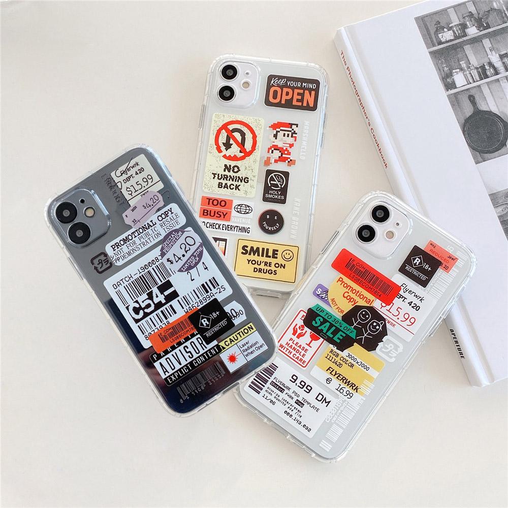 

Ретро Штрих-код Этикетка Чехол для телефона для iPhone 12Mini 12Pro 12ProMax 11 Pro Max X XR XS XsMax 7 8 Plus SE 2020 Мягкая подушка безопасности TPU Чехол для iPhone 12
