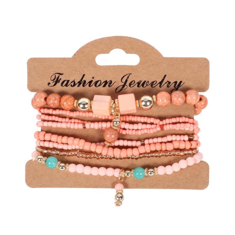 Bohemian bracelet creative tassel multi-layer beaded bracelet