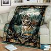 The Wolf And The Cabin Customize Your Name Blanket Warm Comfortable And Soft Blankets Are Suitable For Home Lunch Break Blanket Office Sofa Sofa Gift