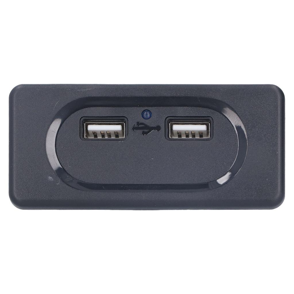 RV USB Charger High Speed Dual Port Intelligent Circuit Car Chargers Socket with Blue LED