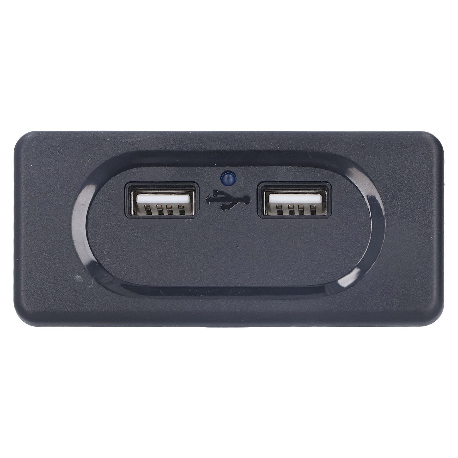 

RV USB Charger High Speed Dual Port Intelligent Circuit Car Chargers Socket with Blue LED