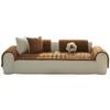 New Thickened Warm Sofa Cushion Autumn And Winter Plush Non-Slip Straight Row One-Piece Seat Cushion Leather Sofa Cover