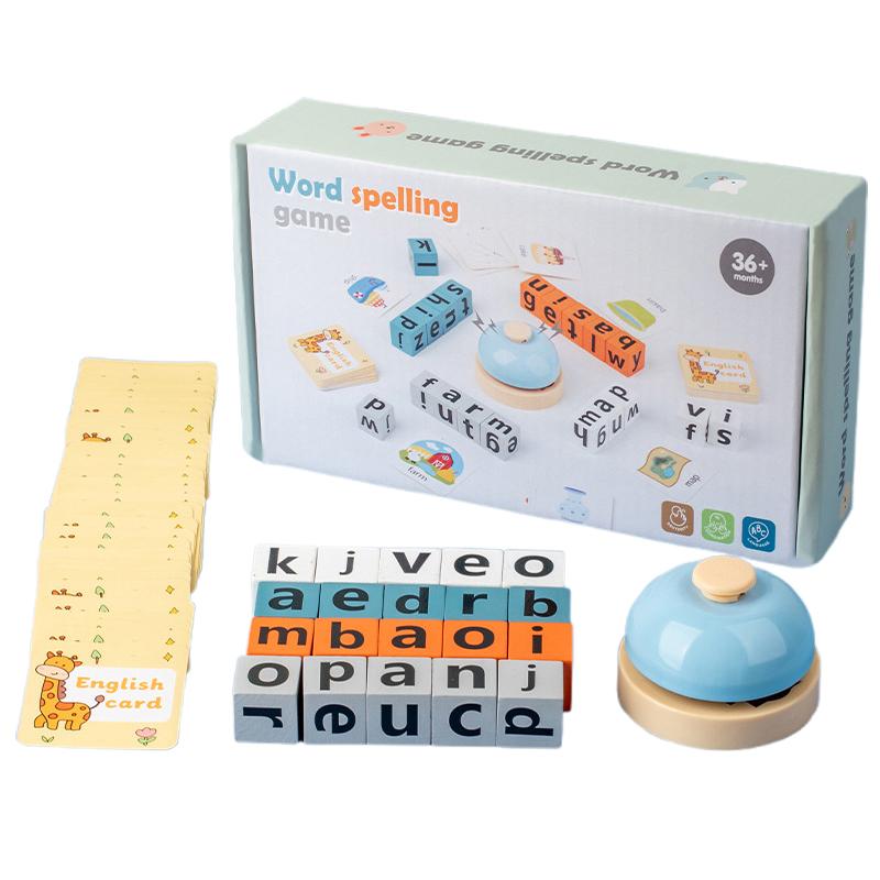 Wooden Spell Word Toys Letter Cognitive Challenge Memory English Word Game Early Learning Educational Toys For Children