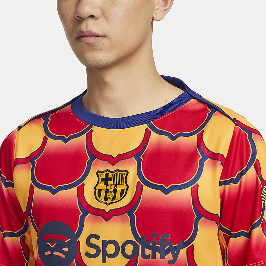 Nike Dri-Fit Academy Koszulka z nadrukiem na całej powierzchni z okrągłym dekoltem Szybkoschnąca Casualowa Koszulka z krótkim rękawem Męska Top Uniwersytecki Złoty FJ5430-740