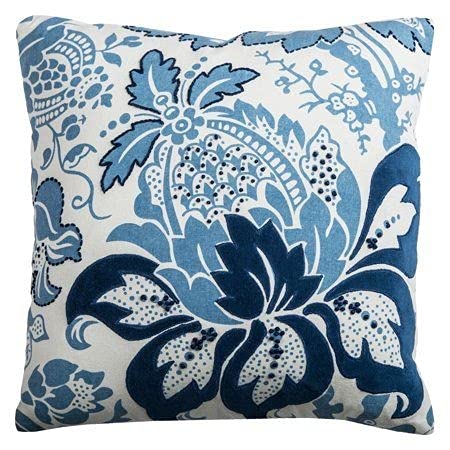 Blue Flower Retro Pattern Linen Pillowcase Sofa Cushion Cover Home Decoration Can Be For You 40X40 50X50 60X60 45X45