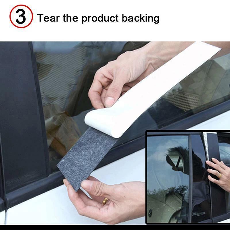 6Pcs Glossy Black Pillar Posts Door Window Trim Decoration Cover Stickers Styling For Nissan Altima 2008-2012