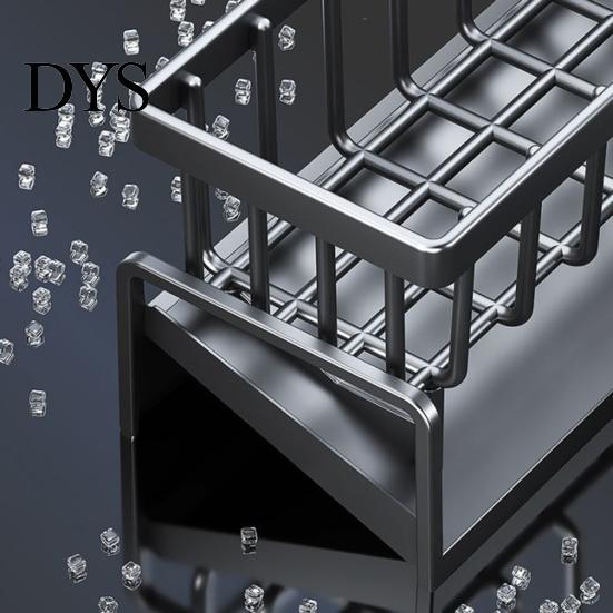 Compact Drain Rack Dish Drying for Kitchen Sink Draining with Tilted Water Sleek Design Tray Space-Saving Organizer Countertop Storage Utensil Holder