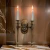 Luxurious Iron Wall Sconce Metal Candle Holders European Vintage Styles Hanging Candlestick for Party Gatherings Decors