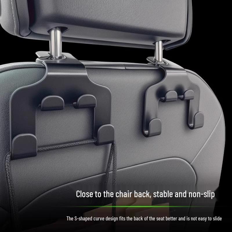 Multifunctional Car Seat Back Phone Holder and Hidden Hook