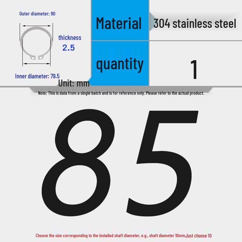 304 Stainless Steel Snap Ring for 3-200 Bearing