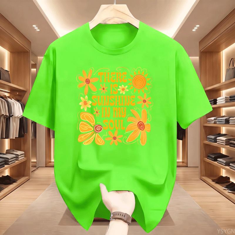 Sunshine In My Soul Tshirt Unisex Unisextal Health T Shirt Retro Boho Summer Vibes Tshirt Flower Tee Casaul Round Neck Tees Tops