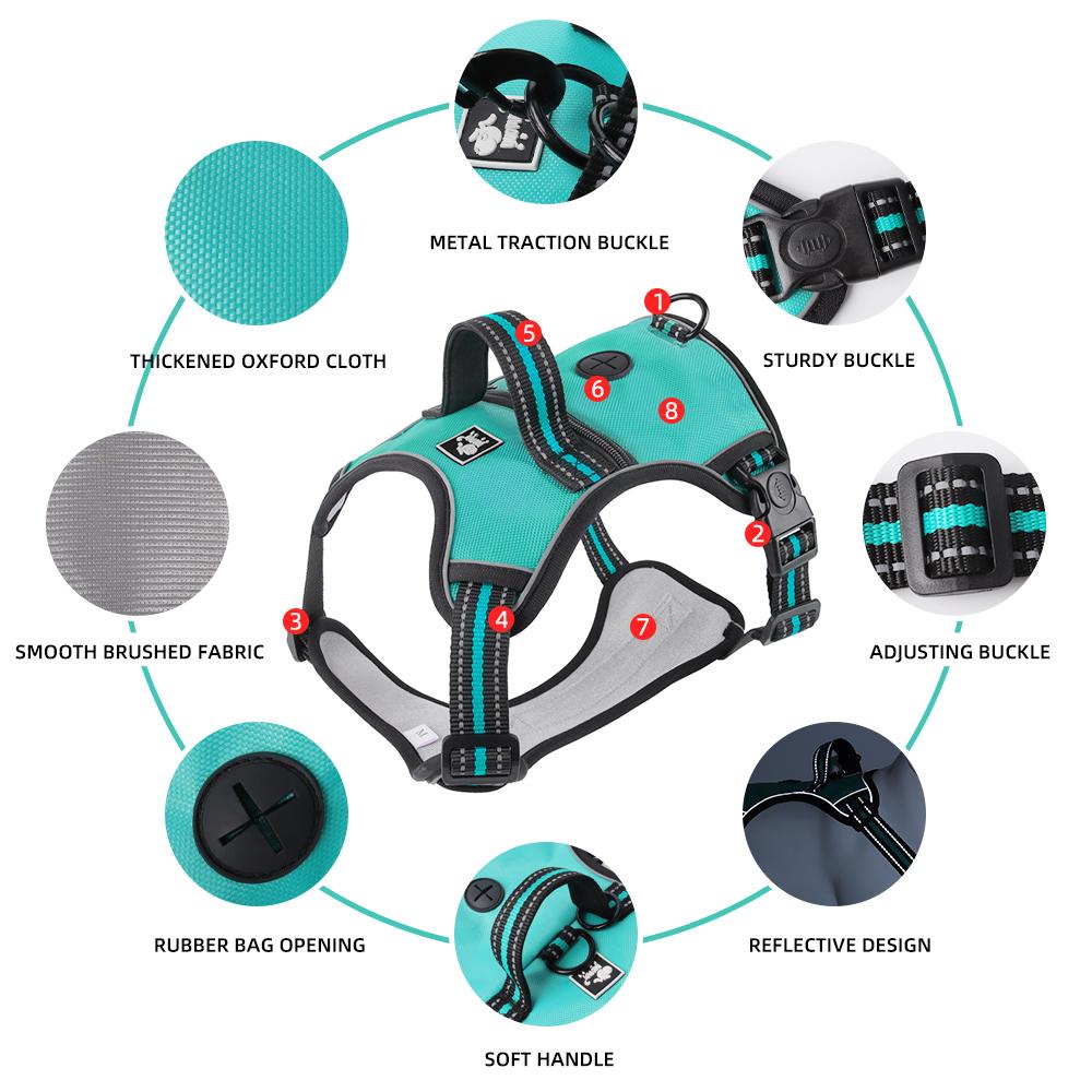Double layer explosion-proof pet dog chest strap, anti escape dog strap, reflective vest, medium and large dog chest strap