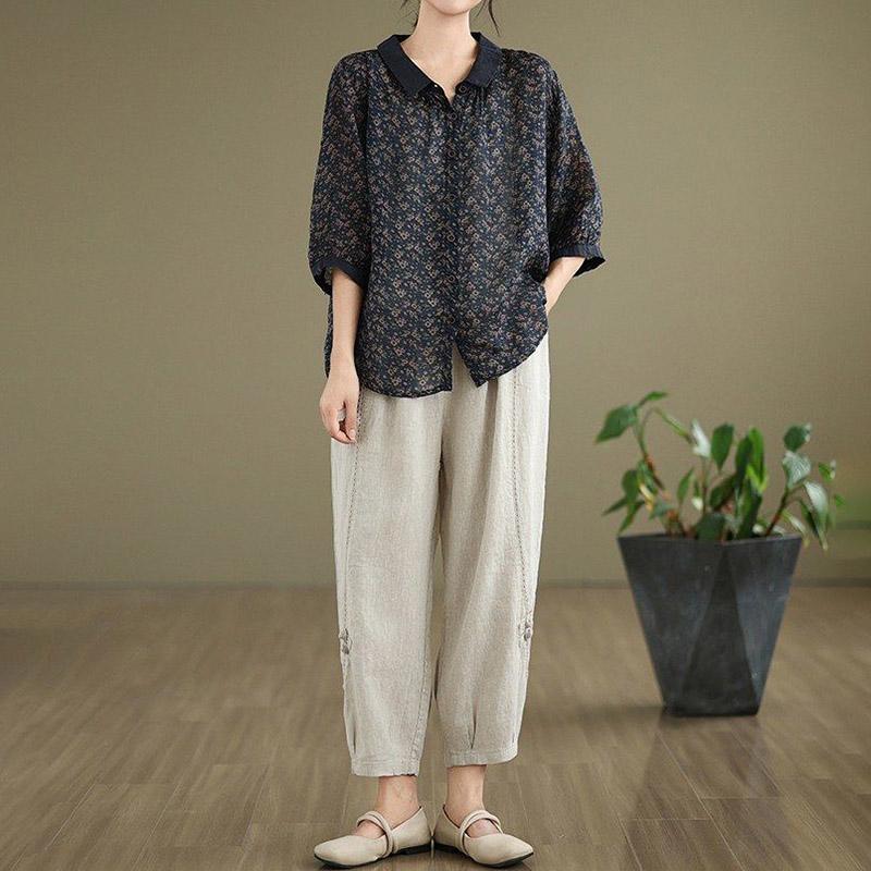 

Женский костюм Комплект из 2 предметов Хлопковая футболка и брюки Хлопковый Оверсайз Свободный Повседневный Летний костюм Двойка Топ Брюки XXL