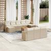 Vidaxl 11-Cz. Ensemble de Meubles de Jardin avec Coussins, Beige, Polyrotin