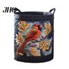 Laundry Basket for Bedroom Quilted Foldable Boho Fabric Hamper Cute Cat Storage Clothes Toys Blankets Nursery Bathroom