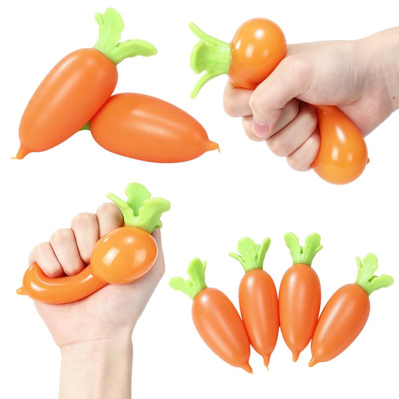 Simulation Vegetable Stress Relief Toy Slow Rebound Chinese Cabbage Carrot White Radish Fidget Squeeze Toy