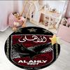 1PC round rug Ahly Football club Printed Round Area Rug ,Rug For Home Office, Round Chair Rug, Decorative Carpet Fan gifts Christmas gift