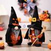 Funny Pointed Hat Witch Doll Realistic Halloween Faceless Doll Ornament  Bar Home Decor
