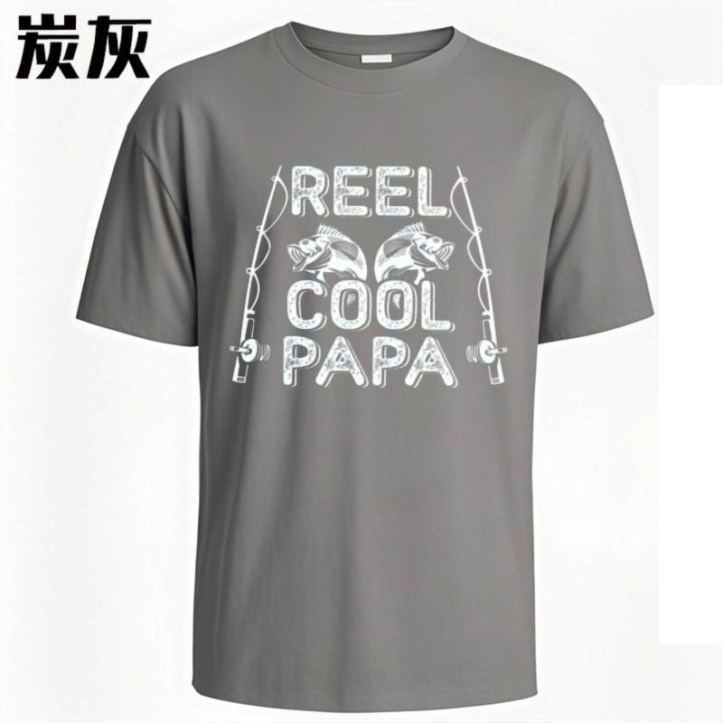 Unisexs Top Printed For Her Oneck Tshirt Casual Reel Cool Papa Fishing Rods Fish Fashionable For Her Top Tees Lightweight Tee