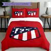 Set copripiumino 3 pezzi (1*Copripiumino + 2*Federe, Senza Nucleo),Set Biancheria da Letto con Stampa Atletico Madrid, Decorazione Camera da Letto, Tutte le Stagioni, Regalo di Compleanno