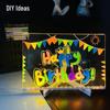 Double-Sided Luminous Nezha Acrylic Drawing Board for Kids – Rechargeable Fluorescent DIY Art Toy