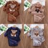 Baby Winter Pajama Set With Bear Pattern For Boys And Girls Fleece Cozy Homewear