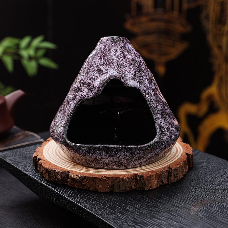 Ceramic Sage Burning Incense Burner Fireplace Ornament with Aroma Diffuser