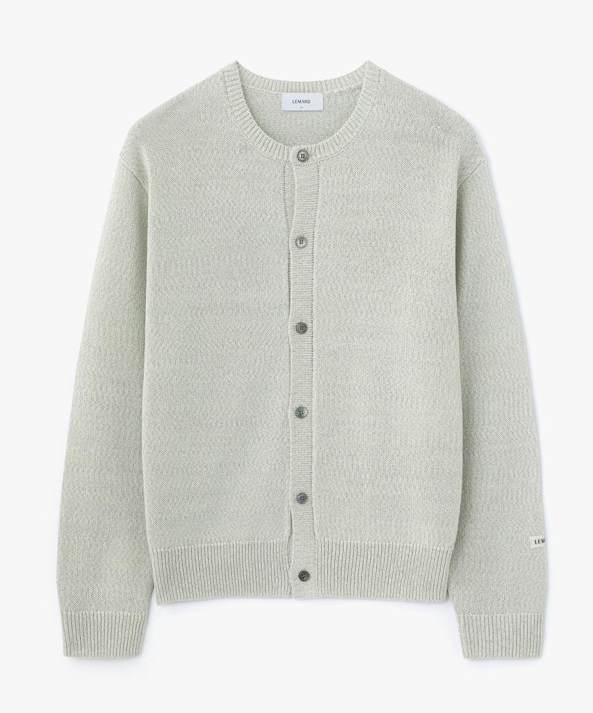 Leumadeu Stand Round Cardigan - Light Grey