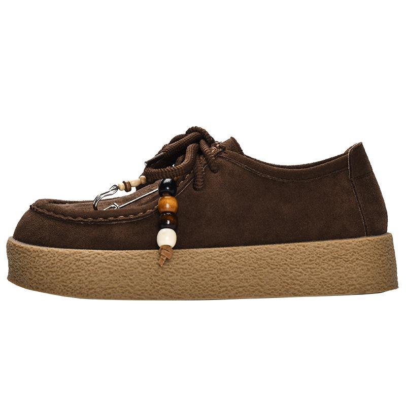 New product hot sale autumn new retro platform single shoes versatile casual women's shoes 6002