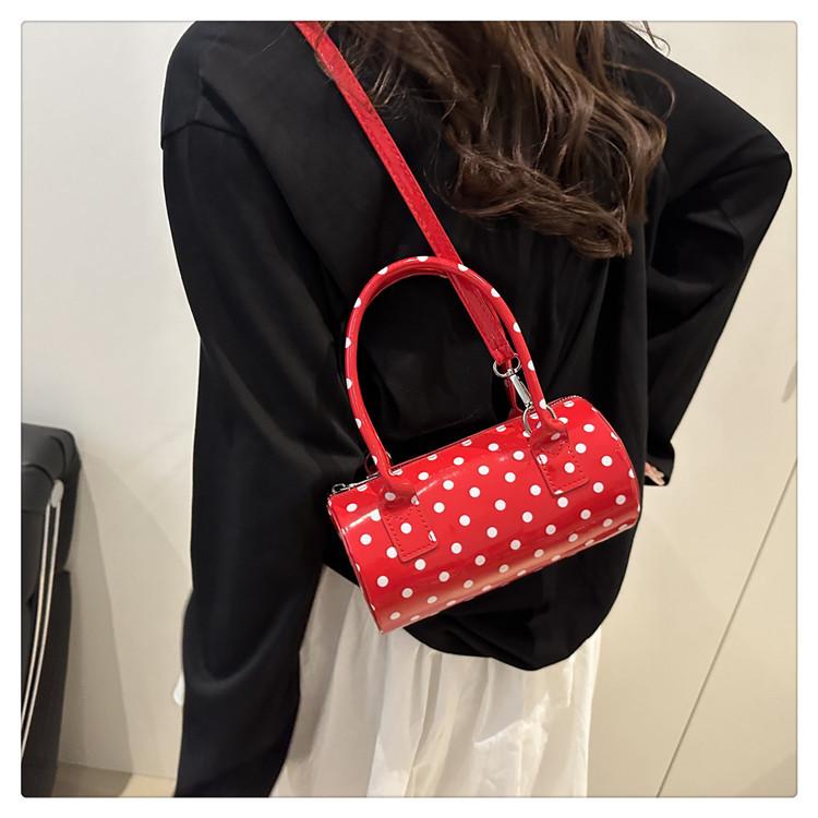 1Pc  New Summer Handbag Small Bag Bag Women's Premium Polka Dot Niche Pillow Bag Single Shoulder Messenger Bag