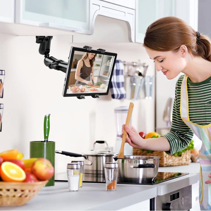 Adjustable 360° Rotation Tablet Mount Multi-Scenario Dashboard Wall Desk Holder for Galaxy Tab Truck Office Use