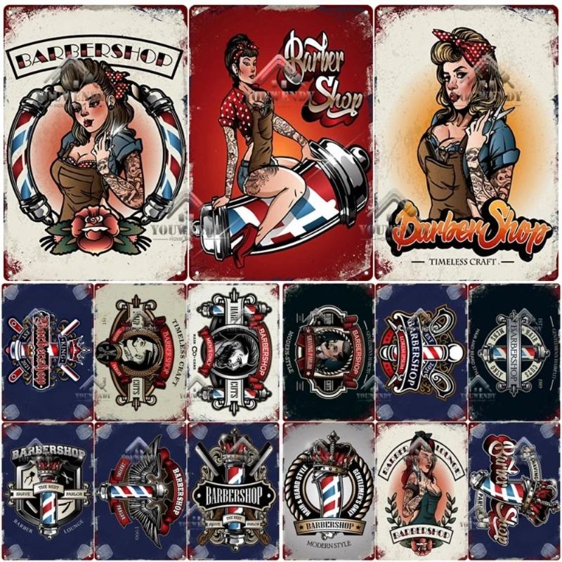 Real Barber Aluminum Wall Sign Barber Shop Decor 20x30cm