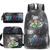 Peripheral Student Schoolbag Three-Piece Set, Youth Backpack, Shoulder Bag, Pencil Case
