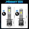 2 ks H1 H3 LED žárovky do světlometů Turbo Lampy Mini 20000LM 50W 16jádrové CSP čipy Super Jasná Auta Mlhová světla 12V 6500K Bílá Automobilová Světlomet