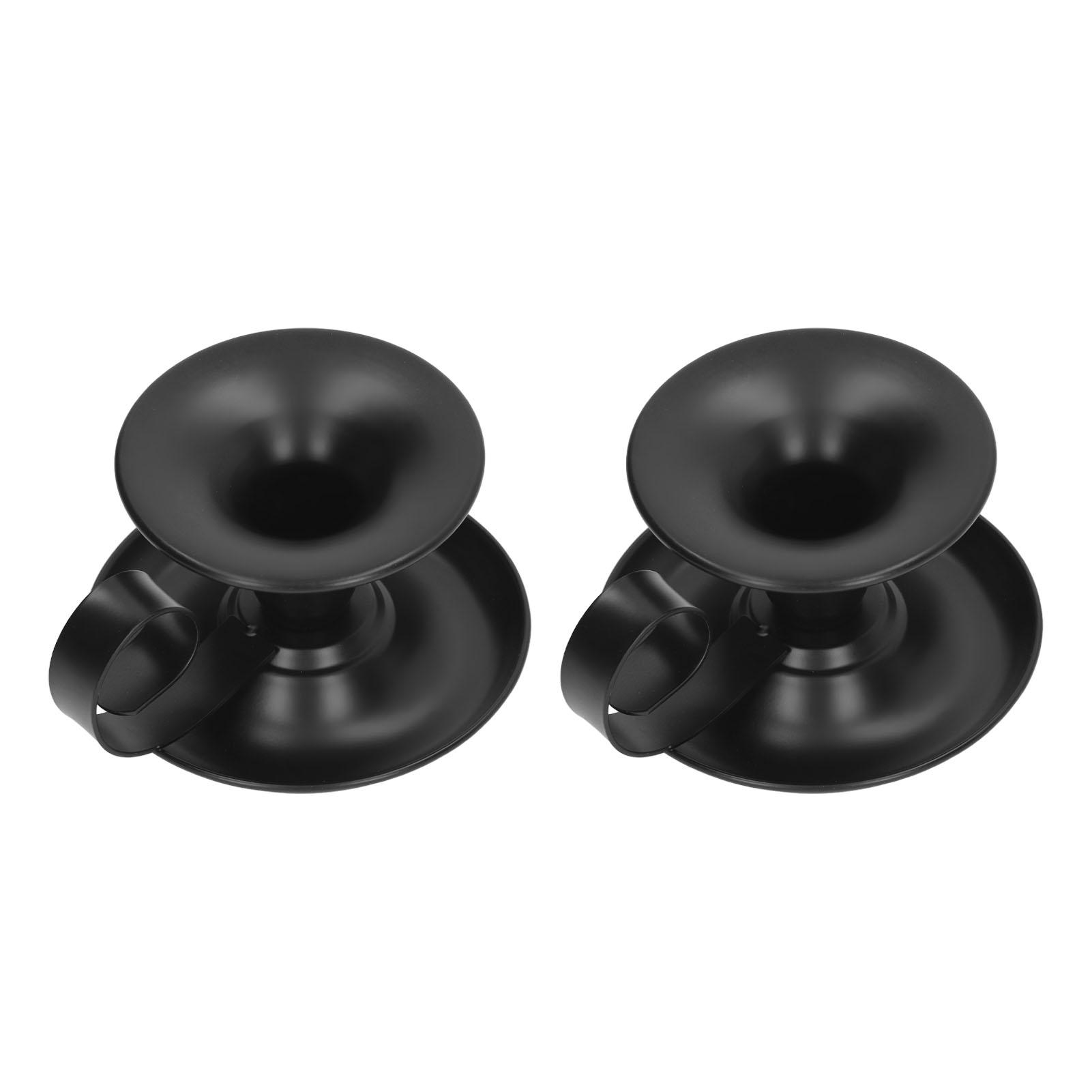 

2 шт. Подсвечник-колонна Матовый черный Ретро Простой Элегантный Устойчивое основание Подсвечник для