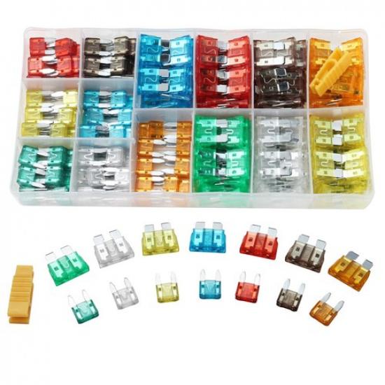 220pcs Car Truck Auto Blade Fuse Automobile Assortment Kit Box Set for Vehicles