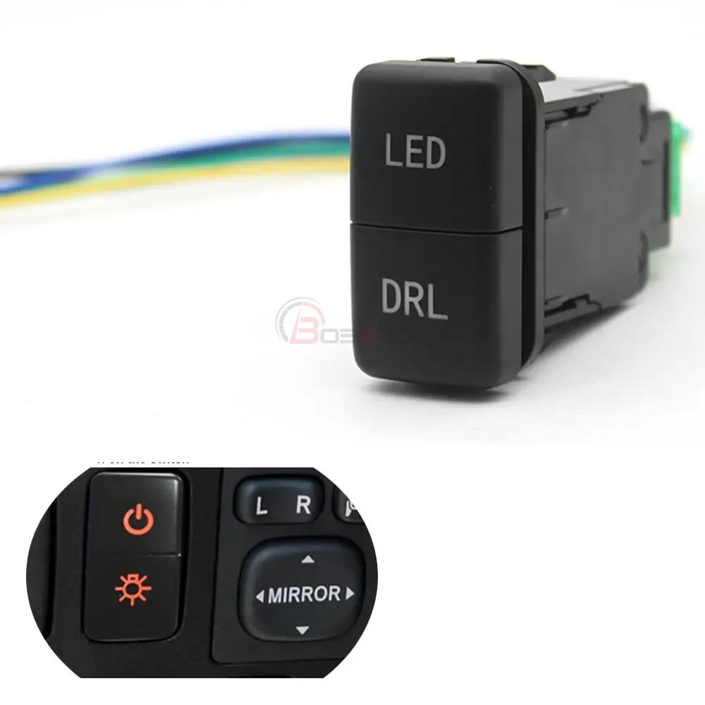 1Pc Car LED Light DRL Power Horn Mirror Heating Garage Door Double Switch For Toyota Land Cruiser Prado 120 FJ CRUISE LC76