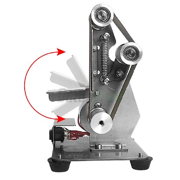110V/220V Desktop Vertical Mini Electric Abrasive Belt Sandpaper Polishing Machine DIY Angle Grinder Sharpening Machine