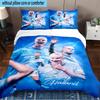 Haaland Voetballer 3-delige Beddengoedset 2D Bedrukking (Bevat 1 Dekbedovertrek + 2 Kussenslopen Zonder Vulling), Slaapkamerdecoratie, Ventilatorcadeau