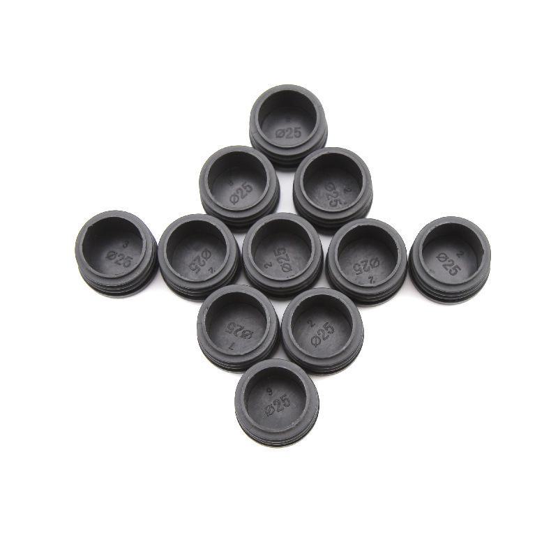 25mm Kulatá nerezová trubková zátka pro kryt patky židle a stolu, Plastová vnitřní zátka pro konce trubek.