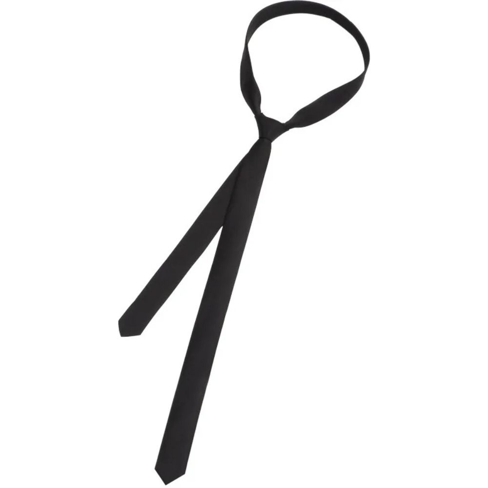Fashion Elegant Black Neck Tie Classic Skinny Narrow Necktie New Satin Super Slim Tie