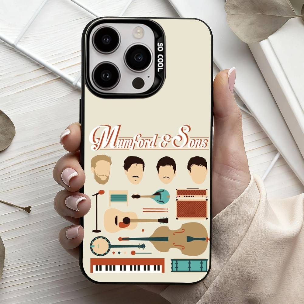 

Heartfelt B-Band M-Mumford & Sons Phone Case For iPhone17,16,15,14,13,12,11 Plus,Pro Max Black Candy Silver Plated Cover iPhone17