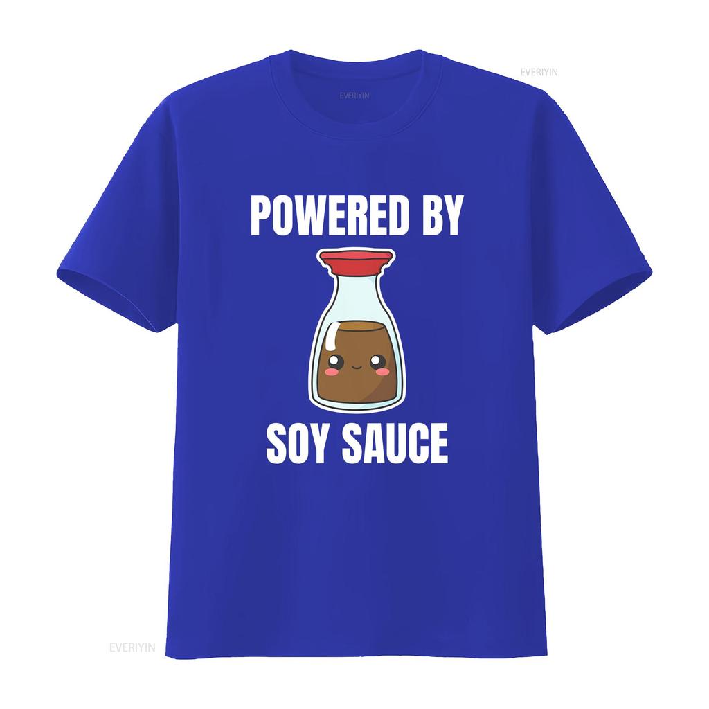 Powered By Soy Sauce Shoyu Lover Kawaii Cute Asia Asian Food Foodie Funny Pun Idea Birthday Present  T Shirt vintage Washed