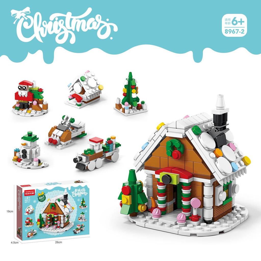 Christmas Theme Building Blocks Diy City Friends Tree House Bricks Toys For Children Xmas Gifts