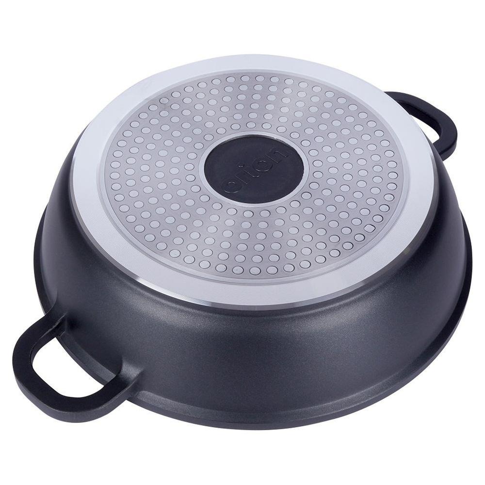 Orion GRANDE 24 cm Gusseisen-Pfanne mit Deckel und Granit-Antihaftbeschichtung (2,5 l)