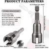 2 PCS Nut Driver Wing Nut Driver Drill Bit Socket Wrenches Tools Set Wing Nut Spanner for Panel Nuts Screws - DD