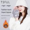 TSFUL Women's Winter Plush Half-Finger Flip-Top Gloves