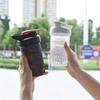 300ml Water Bottle Leak Proof Sports Plastic Bottles Portable Fitness Shaker Cup Handheld Outdoor Water Cup Milk Shake Mixing Cup
